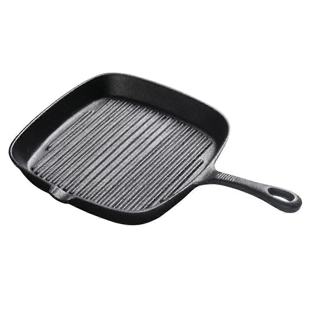 Cast Iron Skillet Grill Pan NonStick Surface for Steak Eggs Meat with CoolTouch Handle