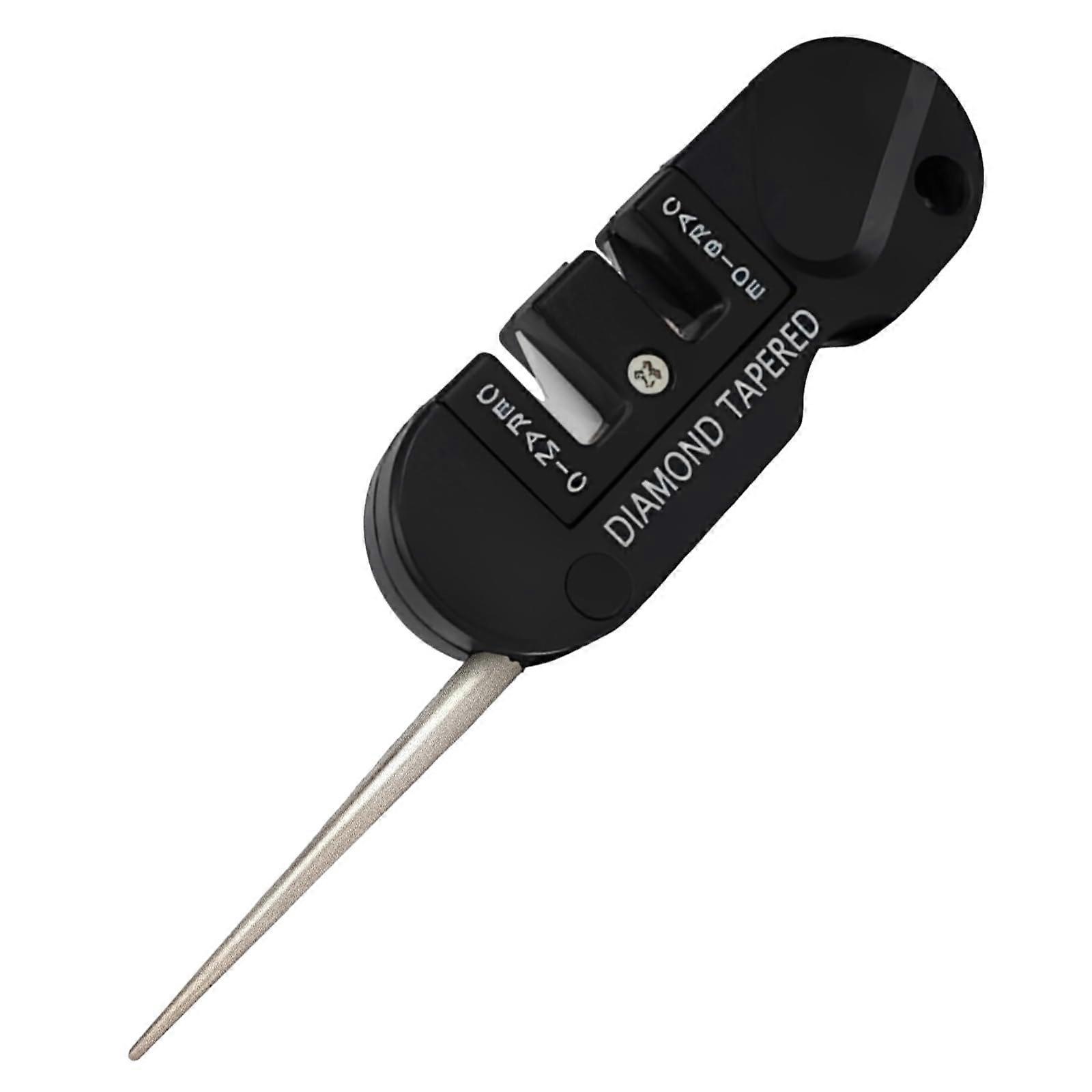 Knife Sharpener with Whetstone for Quick Edge Sharpening, Compact Pocket Design for Outdoor and Kitchen Use