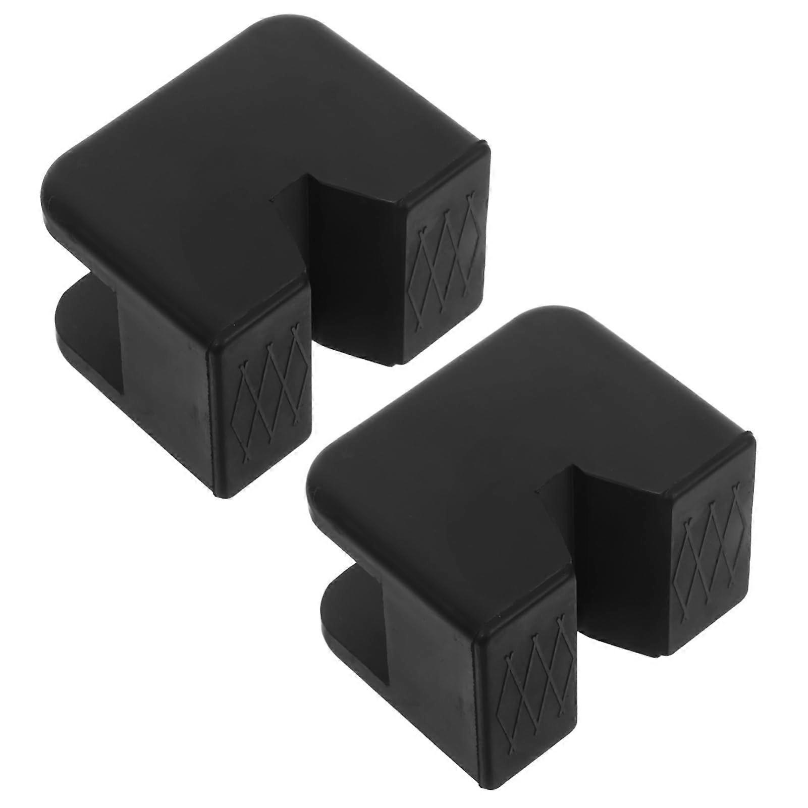 2PCS Universal Rubber Jack Stand Pad Slotted Frame Protector for Car Body Protection