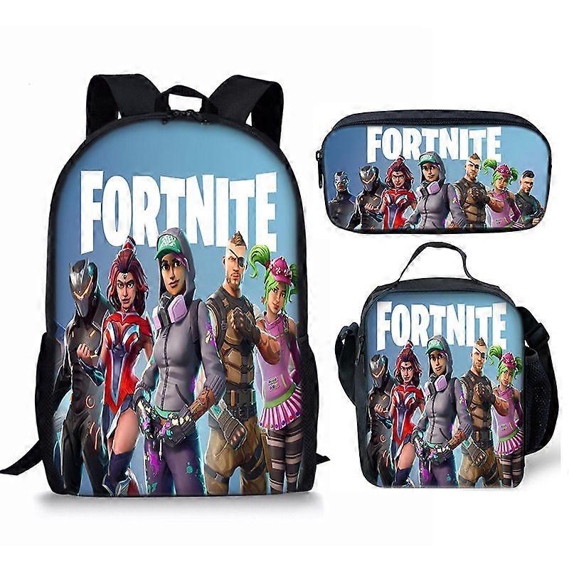 Fortnite Fortnite Backpack Large Capacity Three-piece Set Peripheral Backpack Student School Bag