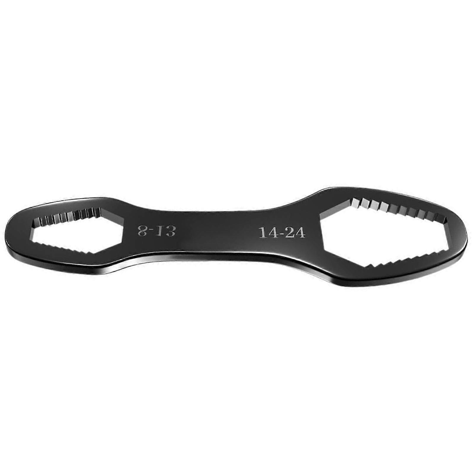 Double Box End Wrench DualEnd Design for Bicycle  Wide Compatibility Black