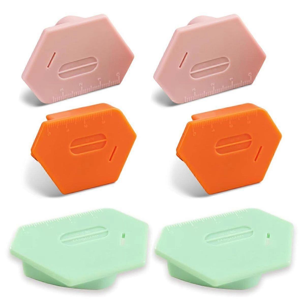 6 Pcs Magnetic Seam Guide for Sewing Machine, Multi Polygonal Hemmer Guide with Scale, Universal Se