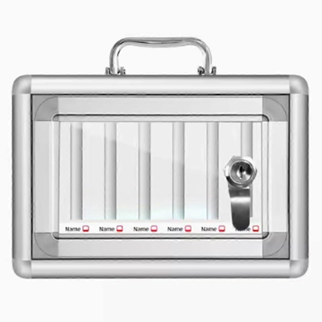 Wall Mounted Cell Phone Storage Locker 6 Slots Aluminum Lockable Secure Box for Employees