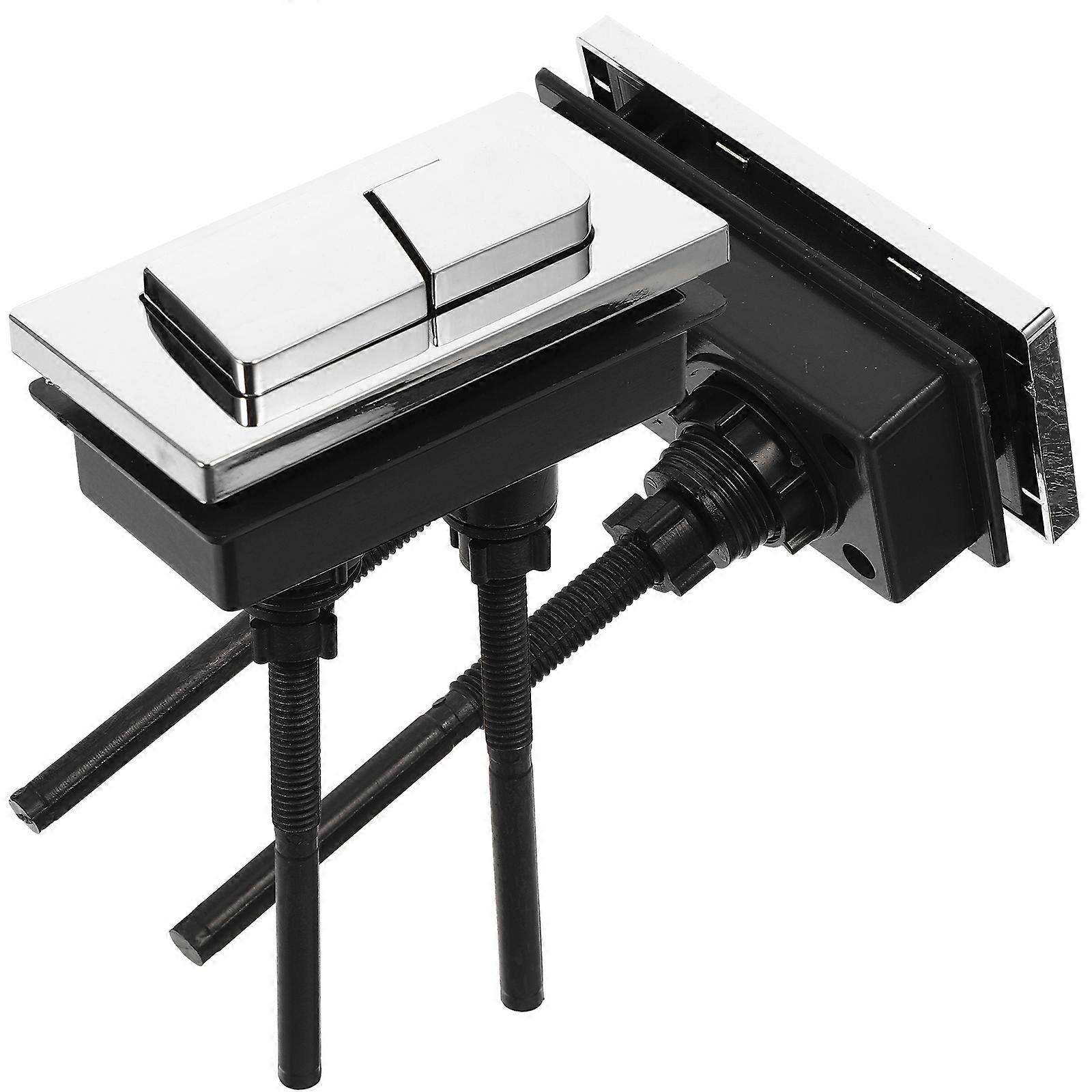 Dual Flush Toilet Tank Button Rectangular Shape Water Saving Easy Installation 14X8.5CM 2Pcs