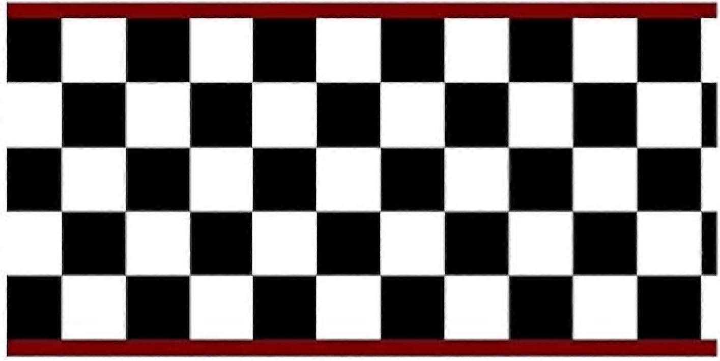 Wallpaper Border-6 Inch (Red Edge)