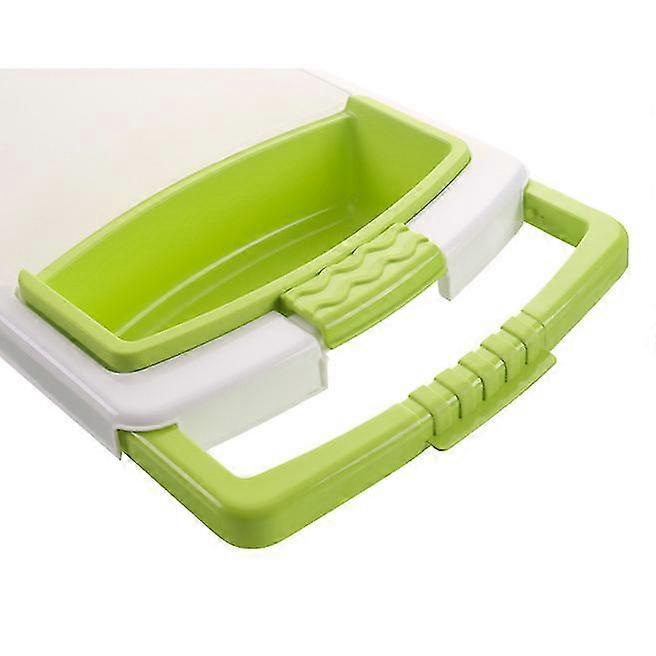 Multifunctional Green Plastic Chopping Board with Draining Basket