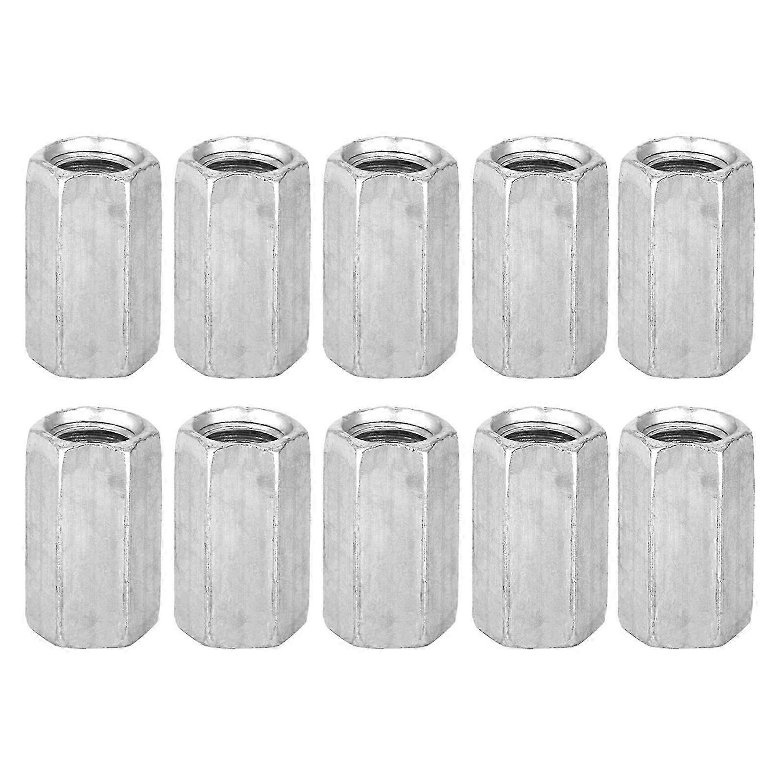 10pcs M8 Long Shank Hex Socket Nuts Threaded Spacers (M8 x 20)