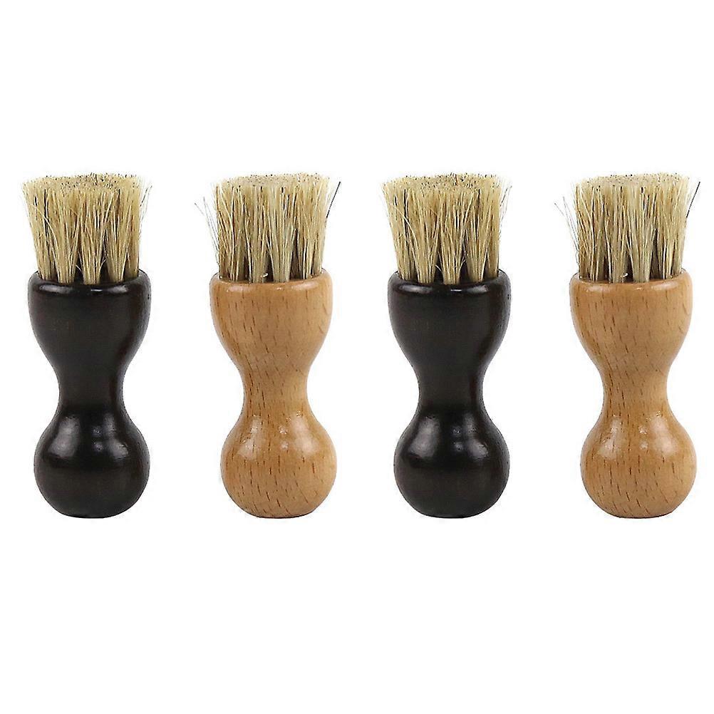 Wooden Shoes Brush Multi-Function Shoes Cleaner Tool 4Pcs Set