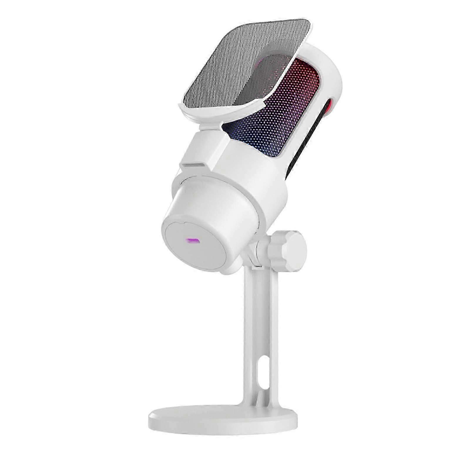USB Microphone,Computer Mic Angle Adjustment,RGB Cardioid Condenser Microphone
