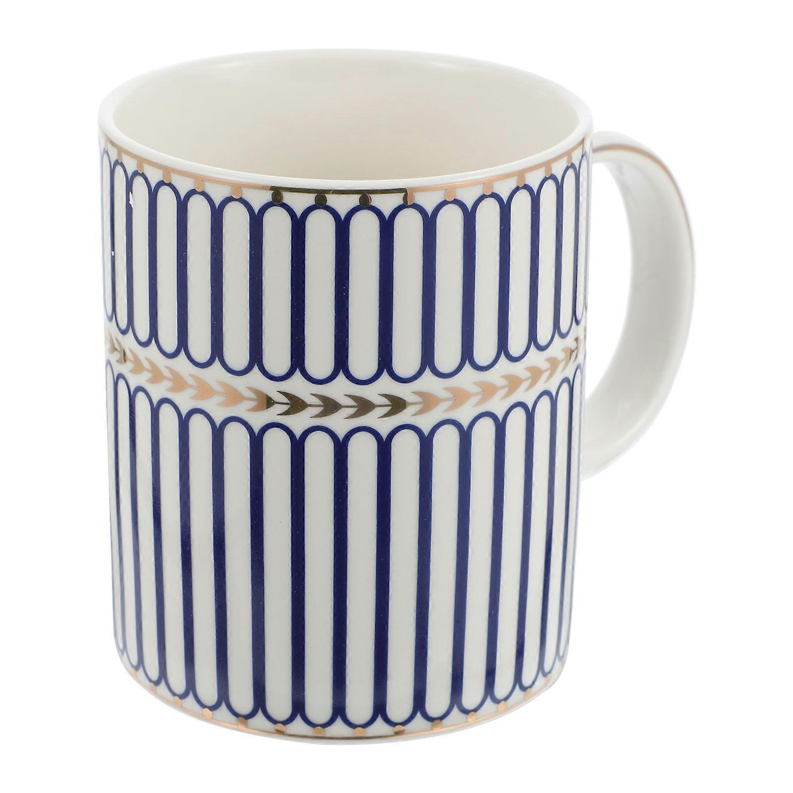 Ceramic Coffee Cup Striped Pattern Designed for Home Use 1Pcs