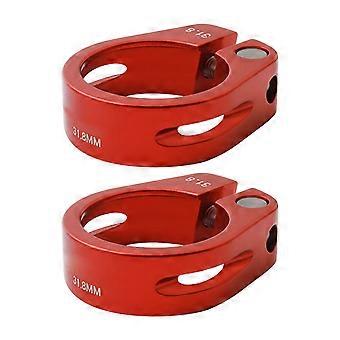 2lots High Strength Alloys Bicycles Seat Clamps Quickly Release Bicycles Seat Tube Clamps Easyly Installation  Red