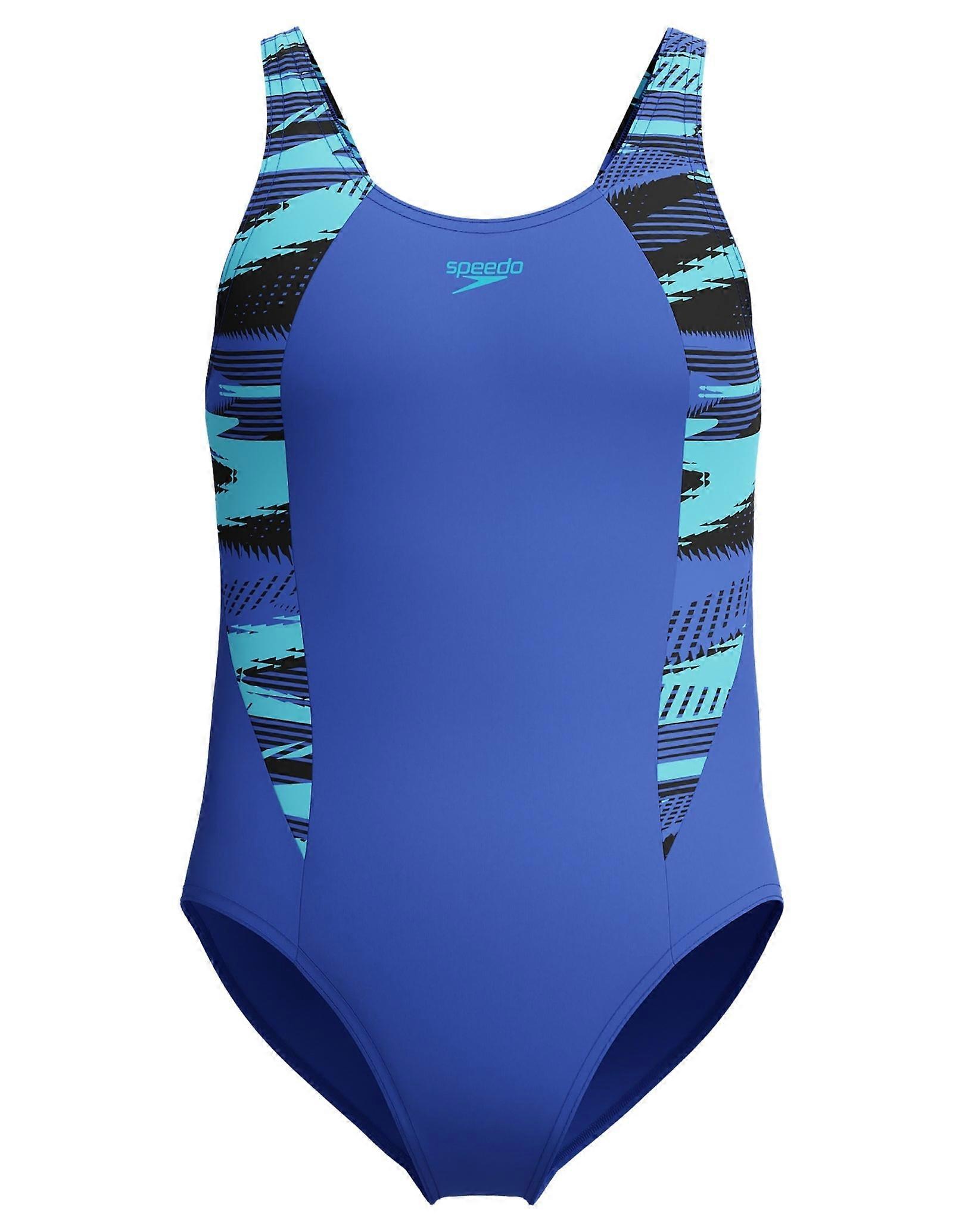 Speedo Jenter Hyperboom Splice Muscleback Badedrakt - Blå