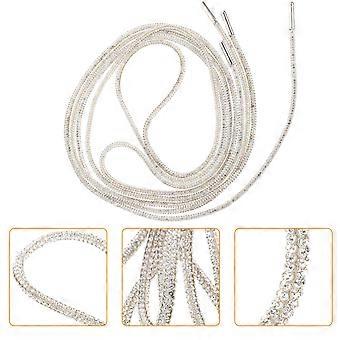 1 Pair Rhinestone Shoe Laces Bling Shoelaces Glitter Shoe Laces Crystal Shoelaces for Casual Shoes