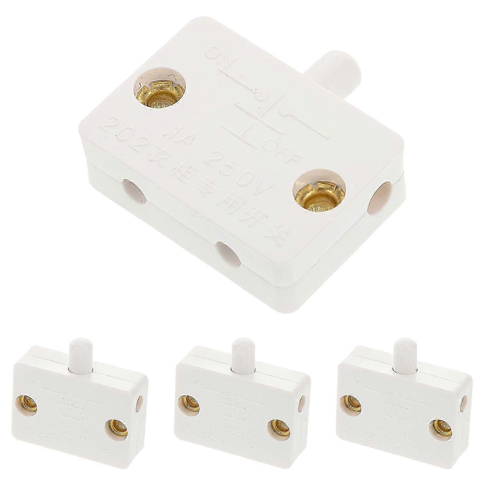 Cabinet Door Switch for Automatic Light Control 12Pcs White Plastic