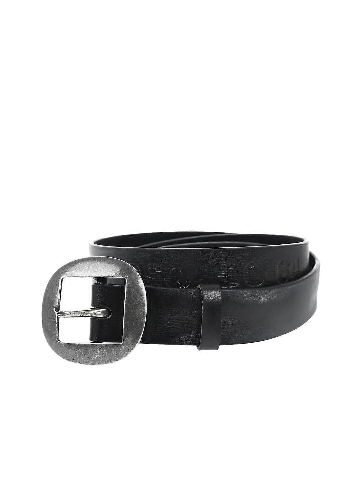 Logo Leather Buckle Belt