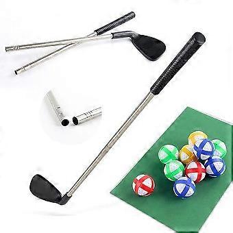 Indoor/Outdoor Golf Chipping Game Mat with 6.5ft Target & Stick Chip Balls - Fun Skill-Building Golf Challenge