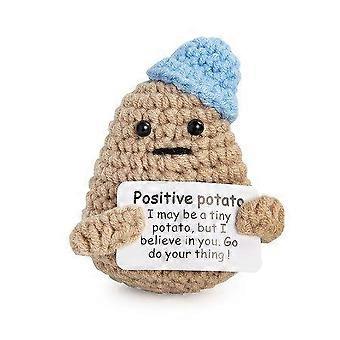Adorable 3-Inch Knitted Potato Crochet Doll - Cheerful Gift for Positivity & Room Decor