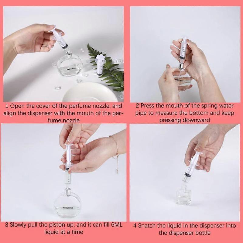 6Units/Set Perfume Refill Tools Set Plastic Diffuser Straw Dropper Funnel Spray Dispensing Required Cosmetic Tools