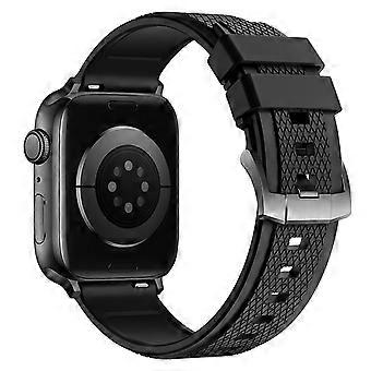 Cross Textured Fluorubber Strap for Apple Watch Series 11 10 42mm/ 9 8 7 41mm/ SE3 SE2 SE 6 5 4 40mm/ 3 2 1 38mm Replacement Watch Band