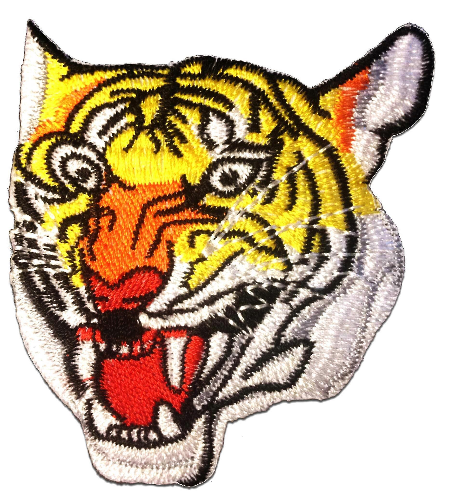 Patch / Iron-on Patch - Tiger Animal - Yellow - 7x8.8 - Applique Patch Patch
