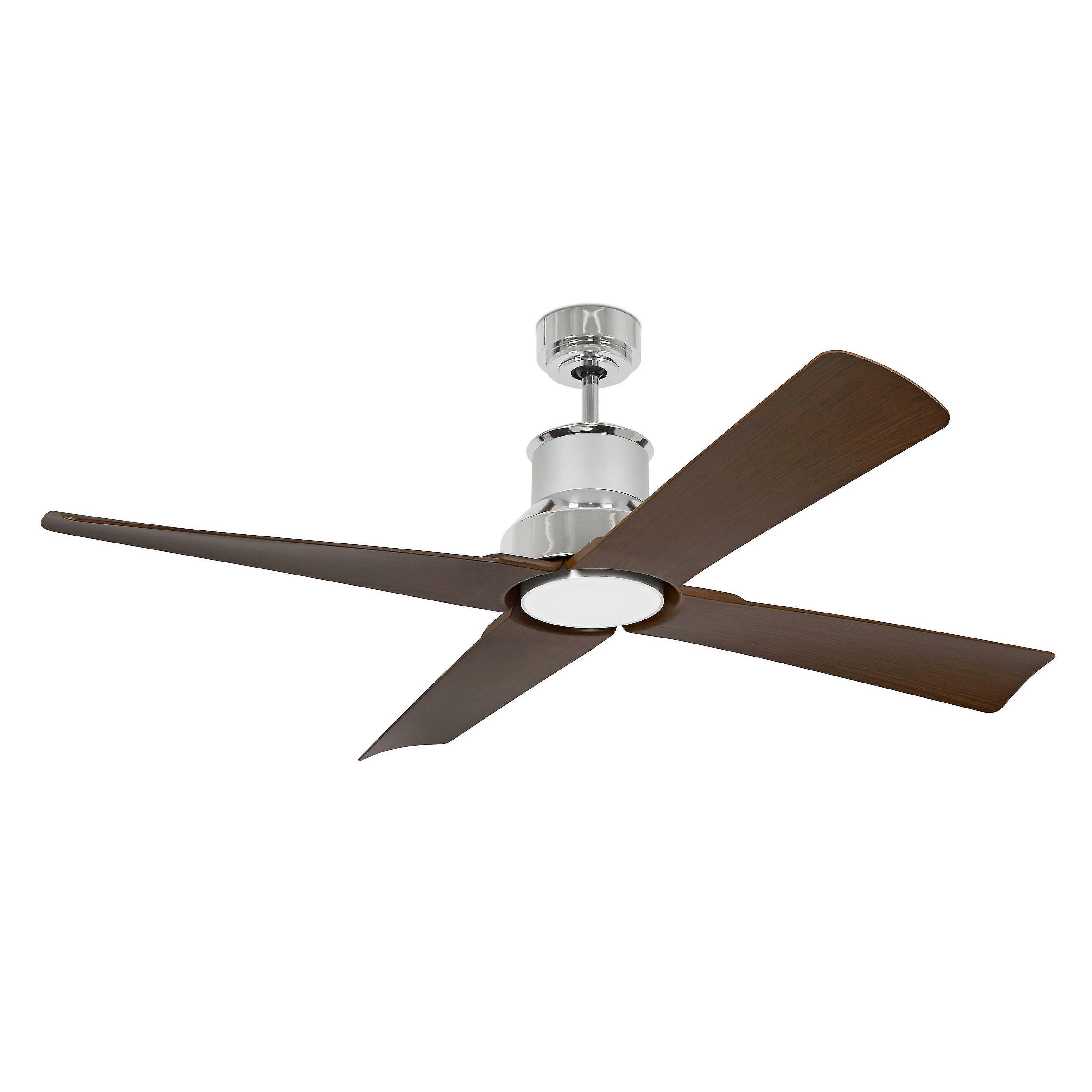 DC ceiling fan Winche Chrome with LED light