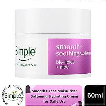 Simple Smooth Water Cream Face Moisturiser Soothing Hydrating 50ml