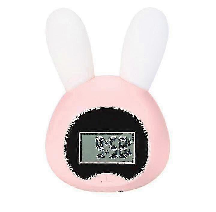 Small Pink Rabbit Night Light Alarm Clock-Phj
