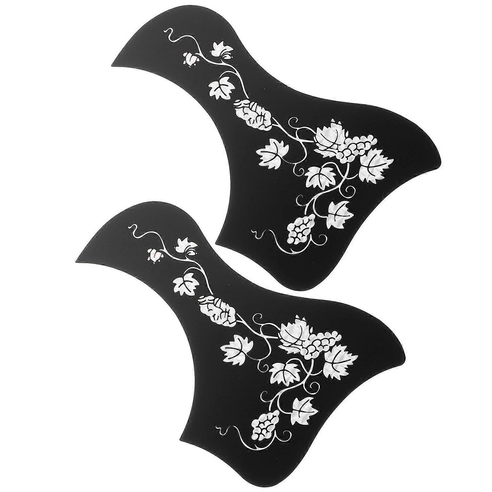 Guitar Protective Plate PVC Acoustic Pickguards Replacement 2Pcs