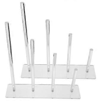 Puppet Show Stand: Finger Puppet Organizer Acrylic Display Stand For Collecting Figurine Storage Desk Decor Transparent Rack
