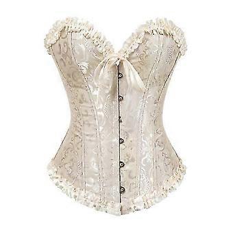 overbust corset sexy lace plus size erotic zip floral women bustier corset lingerie tops