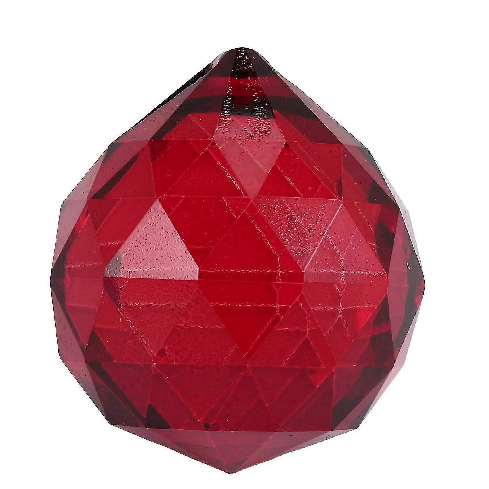 30mm Red Crystal Ball Prisms 3pcs
