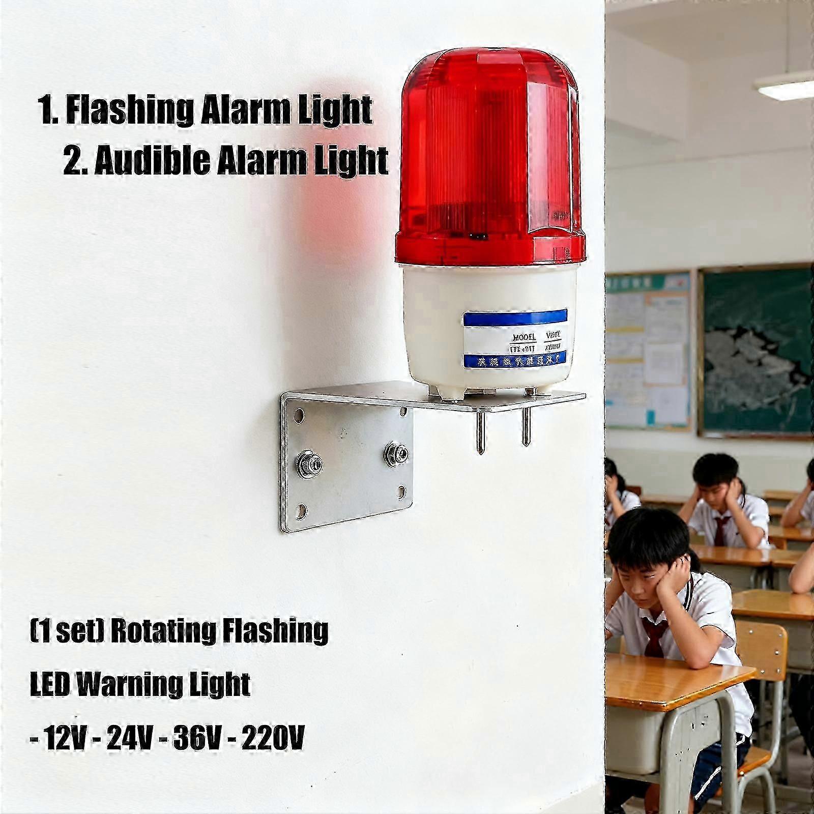 Red Rotating LED Beacon Multi-Voltage