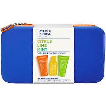 Man Wash Bag & Travel Essentials Set ( Citrus, Lime & Mint )