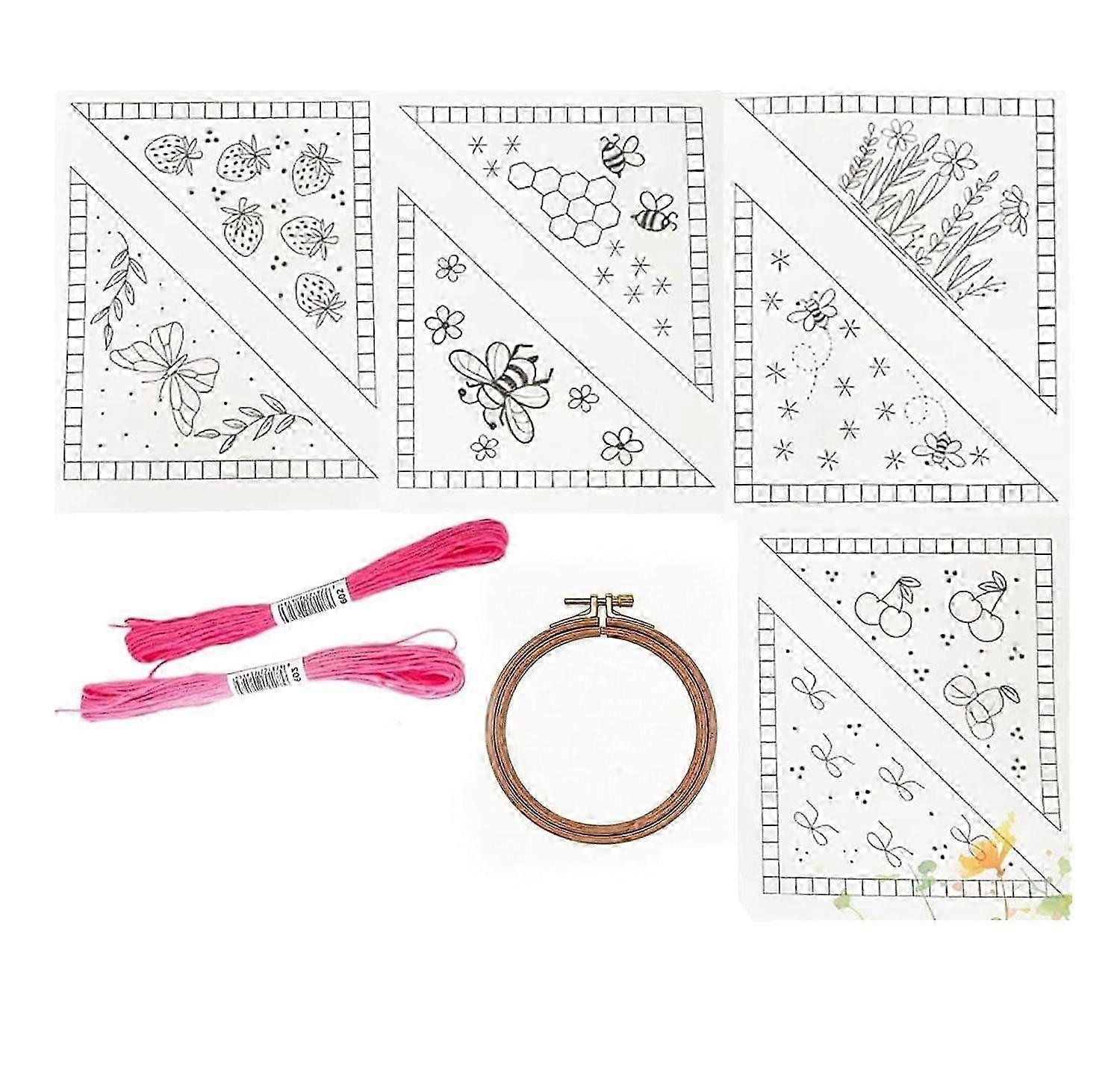 Wool Felt Embroidered Corner Bookmark