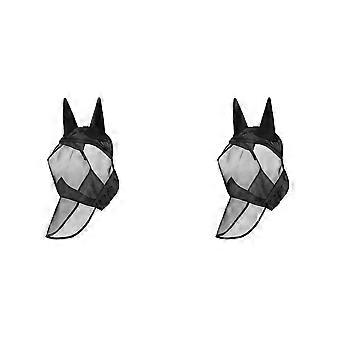 2X Horse Fly Mask, Super Comfort Fly Masks for Horses, Adjustable UV Protection Breathability Horses Fly Masks with Ears