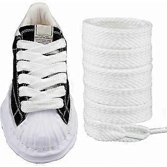 Jumbo flade snørebånd til designersneakers - brede udskiftningssnørebånd til modefodtøj