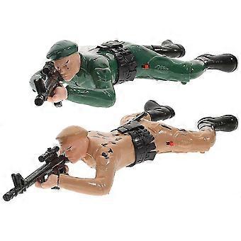 2Pcs Electric Climbing Toys with Light Sound for Kids Military Model  AK-26