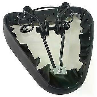 Assembly Seat Pad Cushion Black Parts Saddle Steel Bike Comfy Dual-Spring Electric Bicycle High Elastic Leather