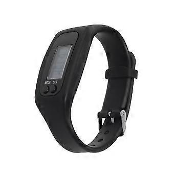 Pedometer Watch Electronic Watch for Sport 6Pcs Calorie Counter Bracelet Black