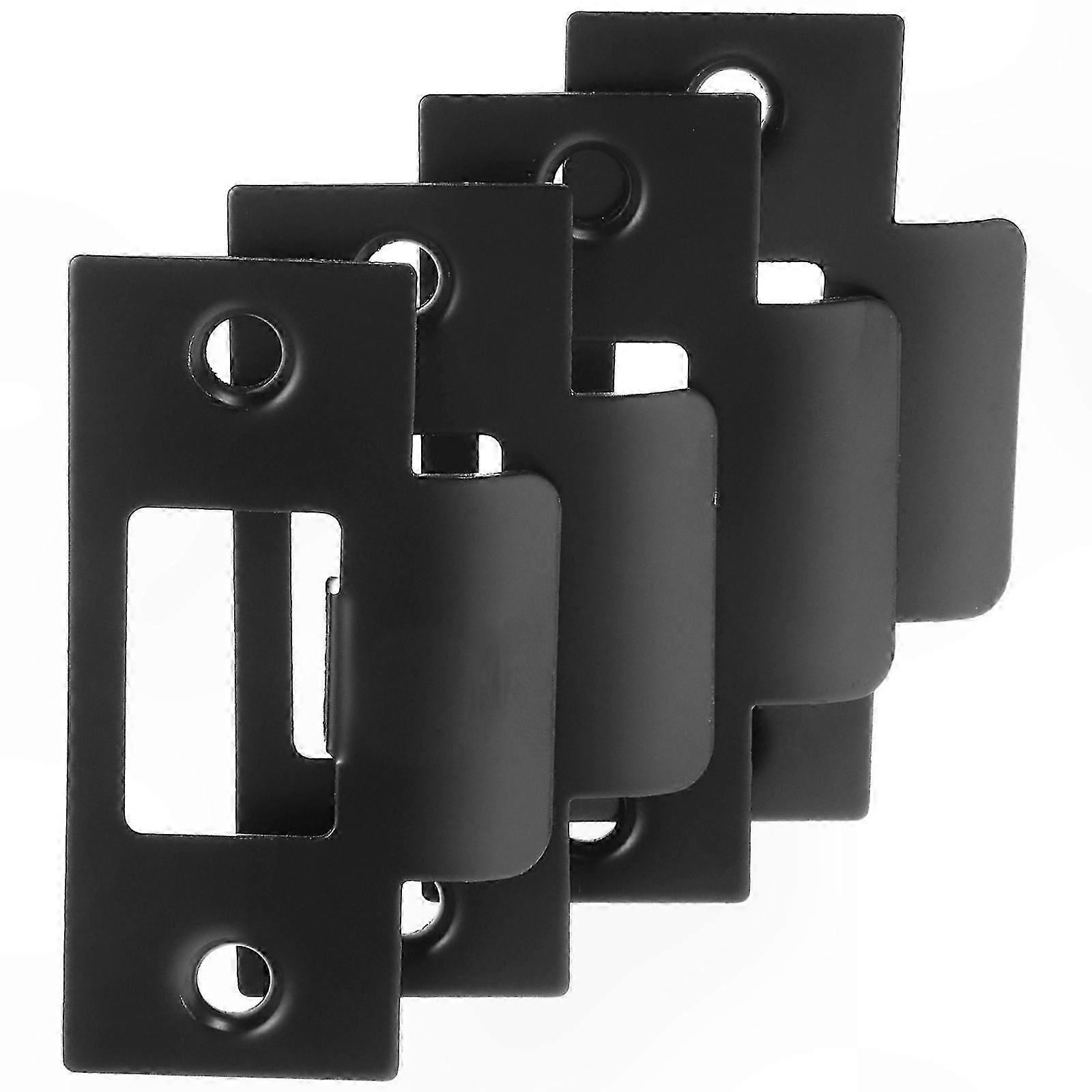 4-Pack Door Strike Plates with Reinforcement for Deadbolt Locks