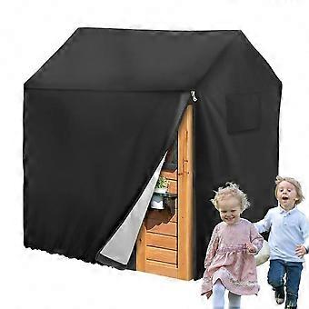 Universelle Outdoor-Spielhausabdeckung mit seitlichem Reißverschluss 110x120x140cm Spielmatte für Outdoor-Spielhaus