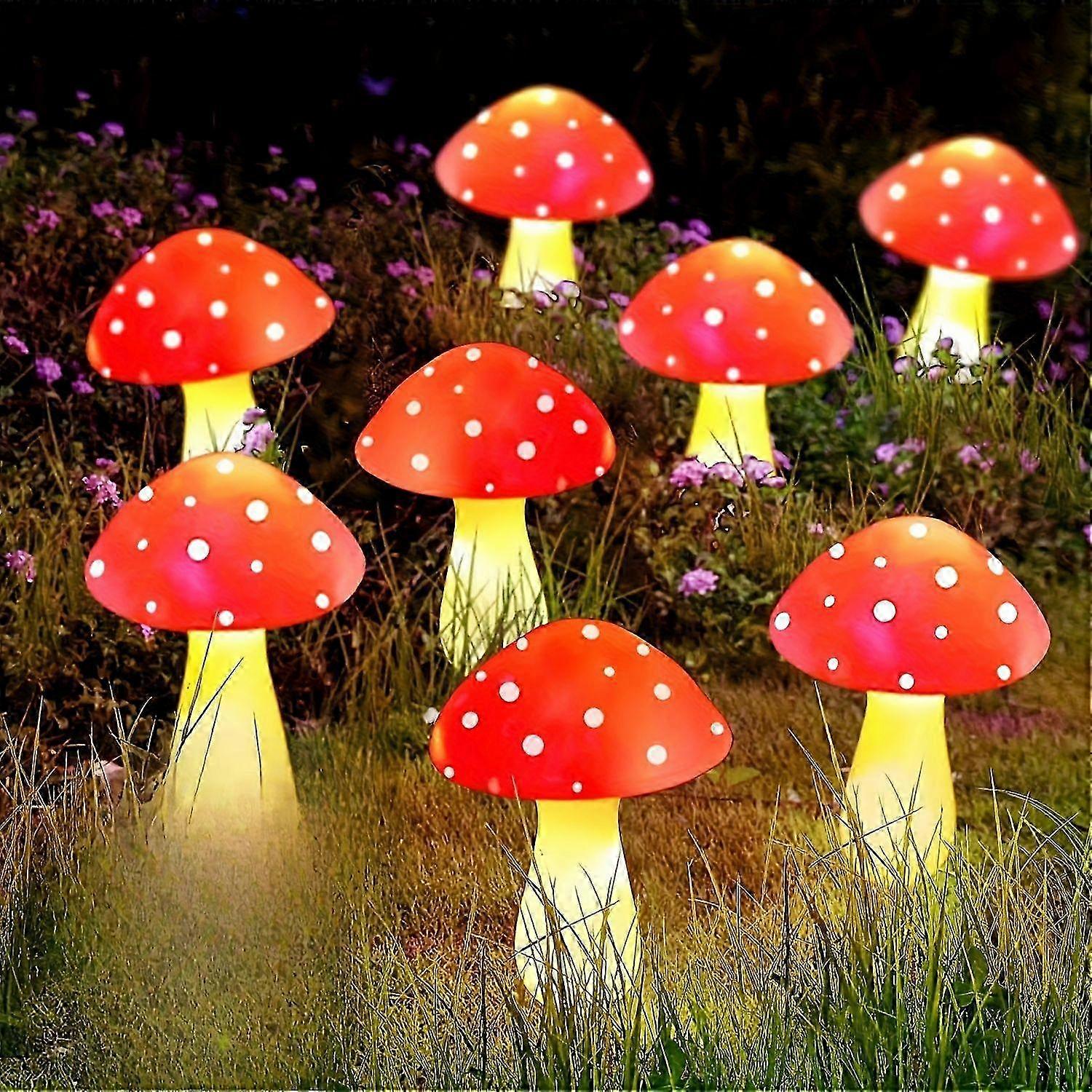 White Polka Dot Red Solar Mushroom