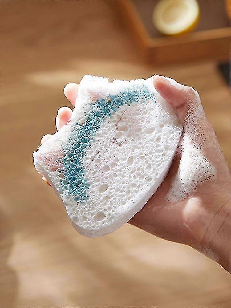 Bathroom Kitchen Self Draining Soap Holder Non-Scratch Scrubber for Cleaning Efficiency