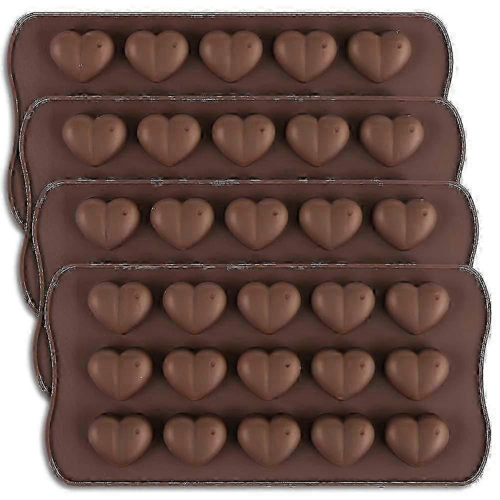 Flexible Heart-Shaped Chocolate Mold Set