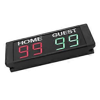 Electronic Score Keeper 1.5 Inch 4 Digit Red and Green Portable Tabletop Scoreboard for Volleyball Basketball Soccer GB Plug