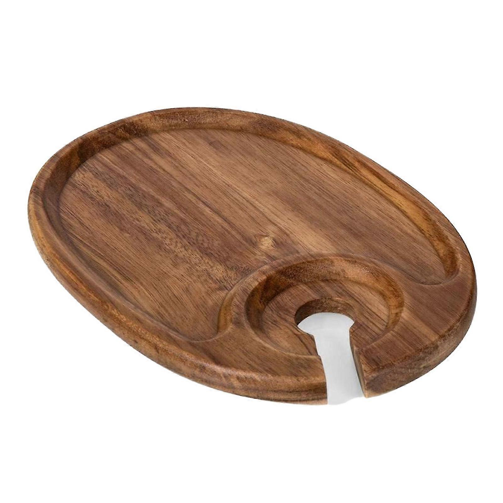 Acacia Wood Oval Serving Tray