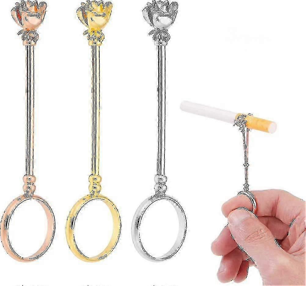 Adjustable Metal Cigarette Ring Set