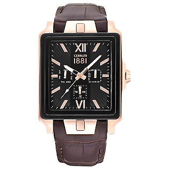 Cerruti odissea Quartz Analog Man Watch with Cowskin Bracelet CRC013D222G
