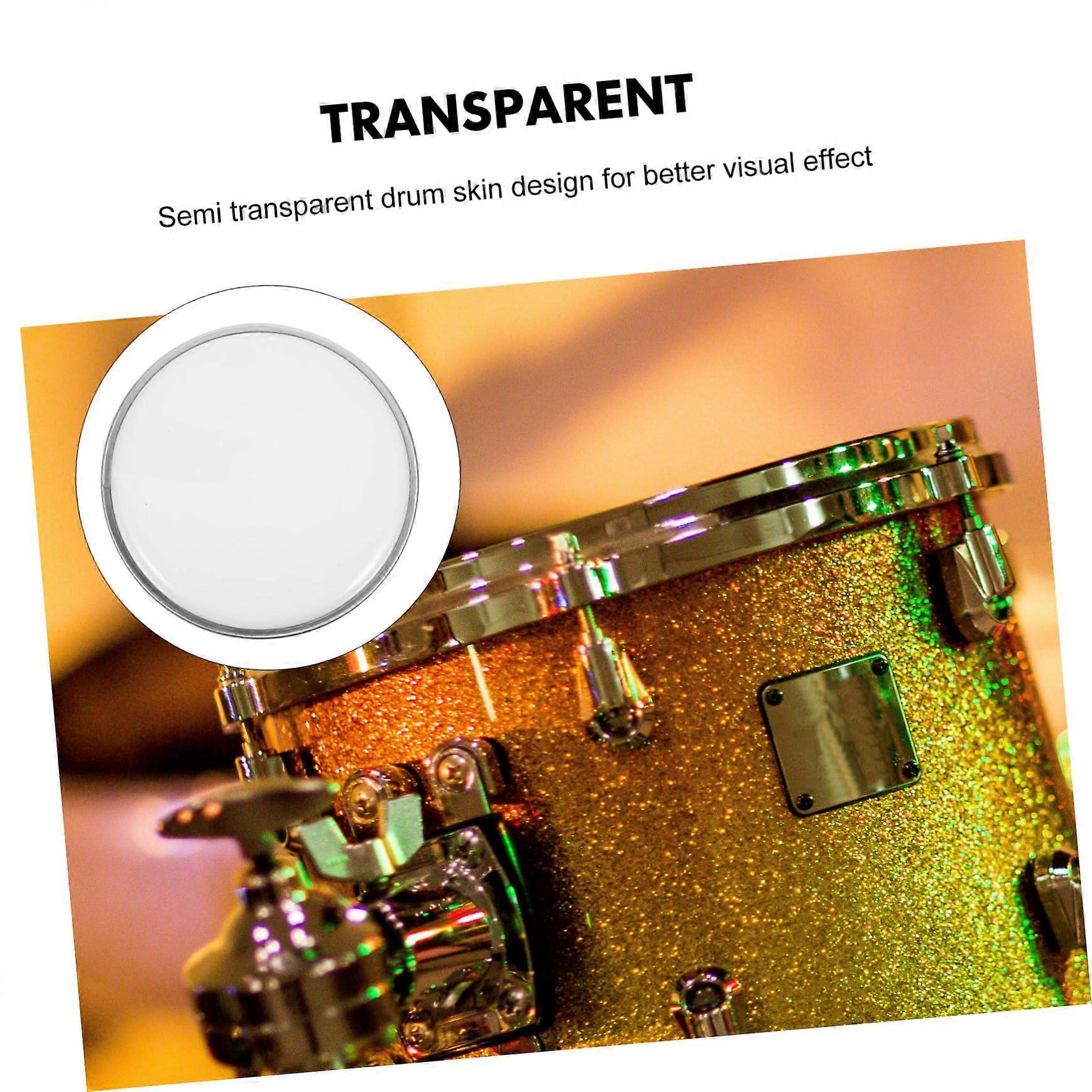 Durable Drum Practice Pad Replacement Head White Polyester Percussion Drum Skin for Consistent Performance