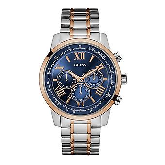Guess-horizon Montre analogique à quartz pour hommes avec bracelet en acier inoxydable W0379G7